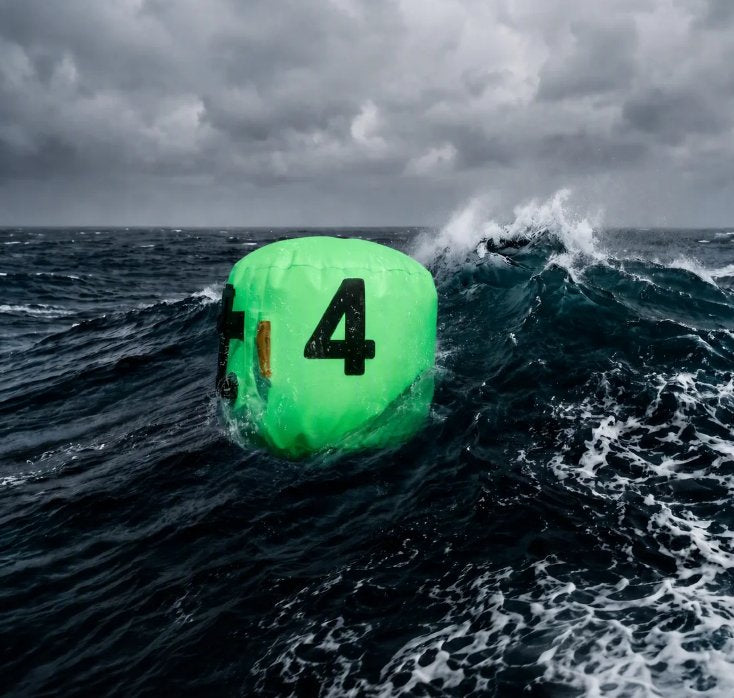 XP FROG Marker Buoy in waves on the open sea